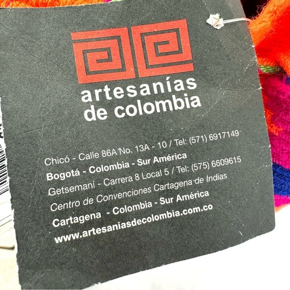 Wayuu Mochila Colombian Handbag Bucket Style Gaza Palete Bright Orange Brand New - Picture 3 of 16